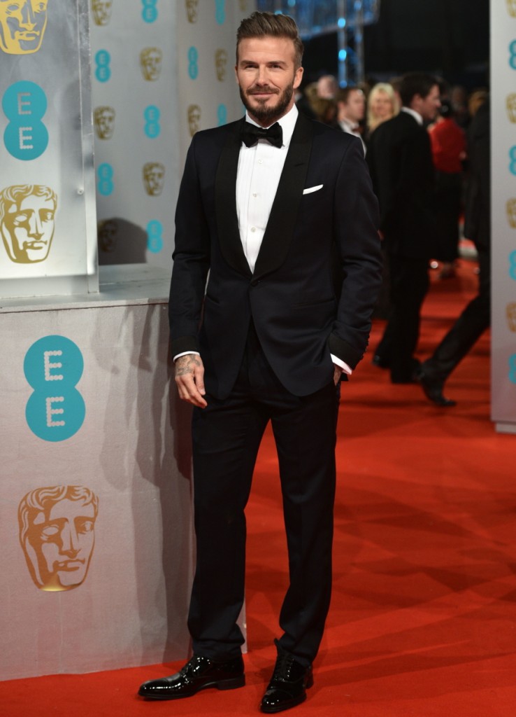 David Beckham Shines In Tom Ford At 2015 BAFTA Awards | Fashion News ...