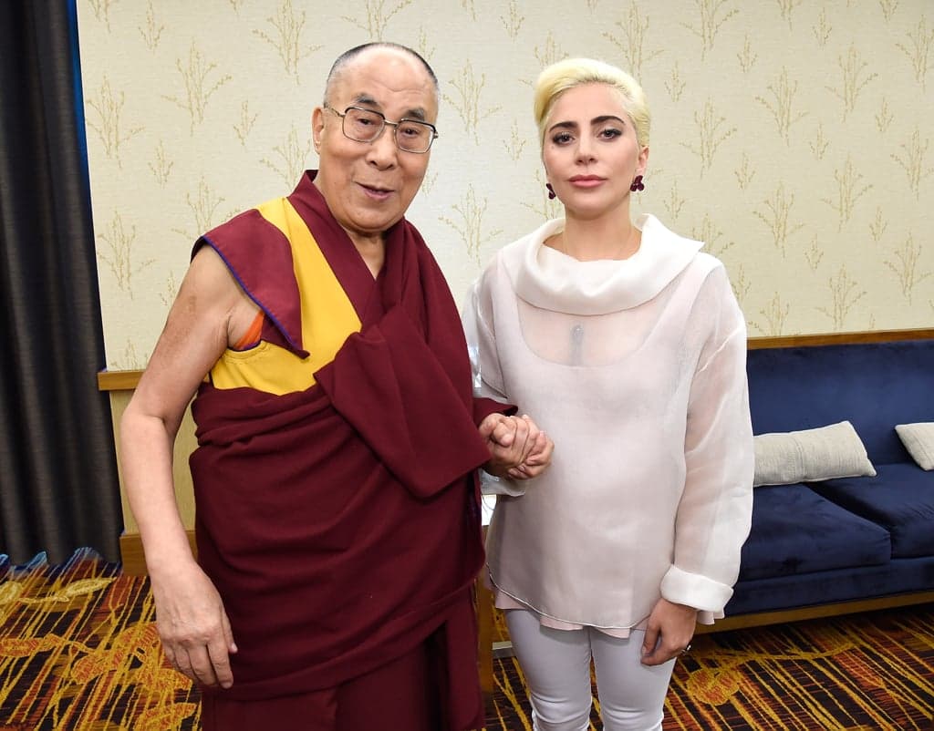 Lady Gaga and Dalai Lama